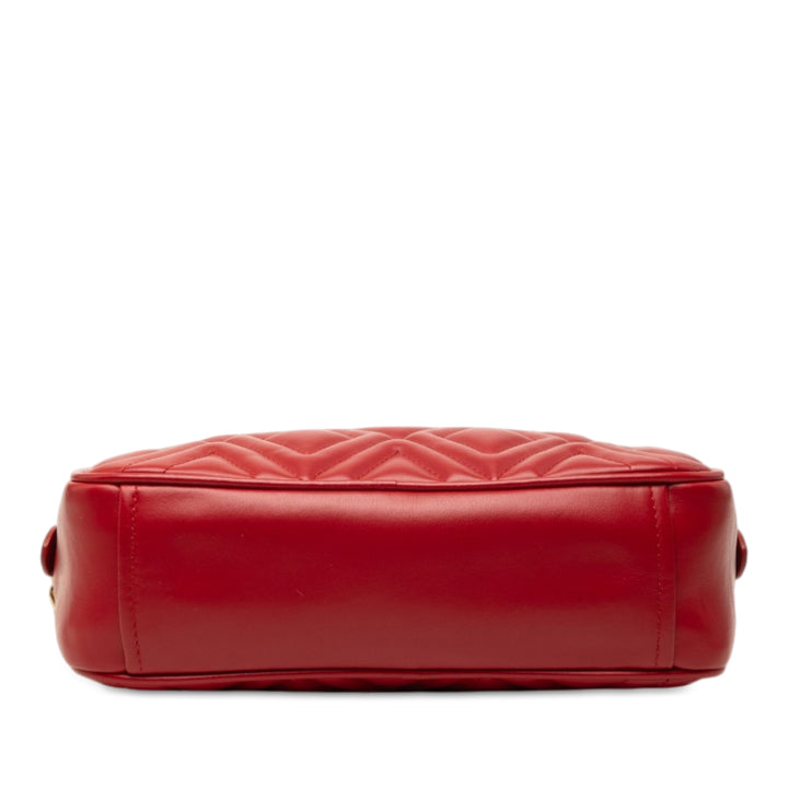 Matelasse Chaîne Sac caméra nappa Rouge