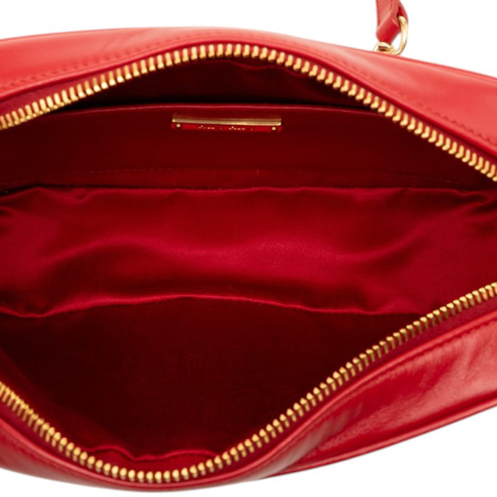 Matelasse Chaîne Sac caméra nappa Rouge
