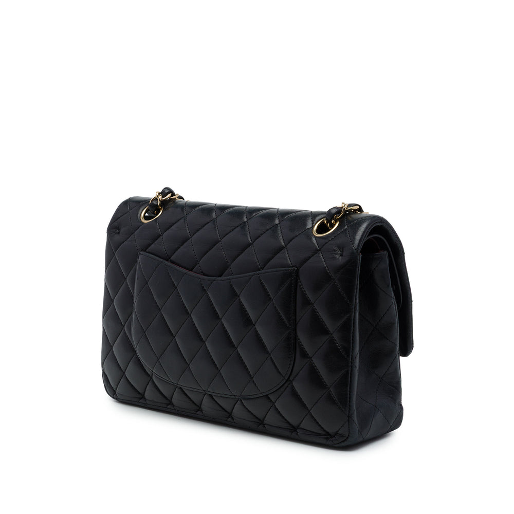 Chanel Sac porté épaule Classic Double rabat Moyen Cuir d'agneau Noir – vue 2 – GABY PARIS