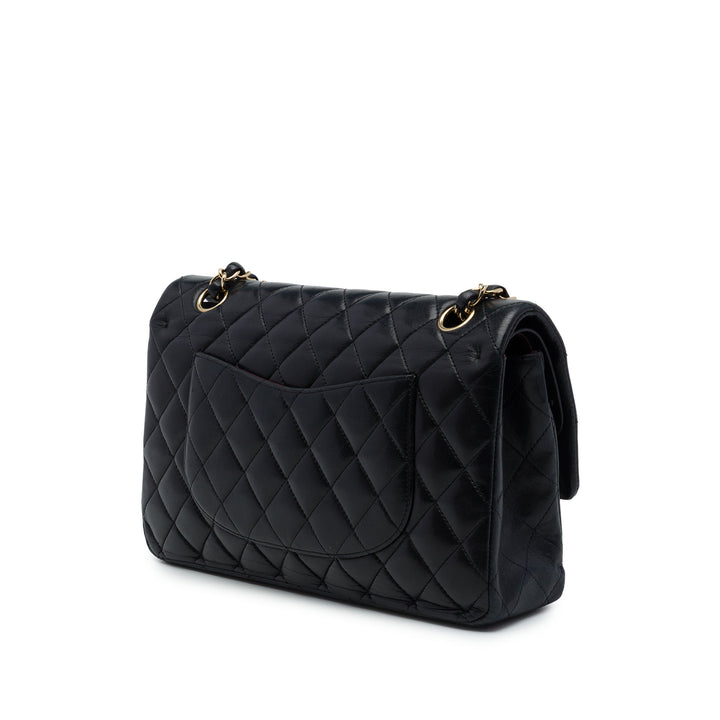 Chanel Sac porté épaule Classic Double rabat Moyen Cuir d'agneau Noir – vue 2 – GABY PARIS