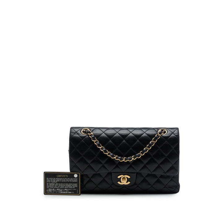 Chanel Sac porté épaule Classic Double rabat Moyen Cuir d'agneau Noir – vue 7 – GABY PARIS