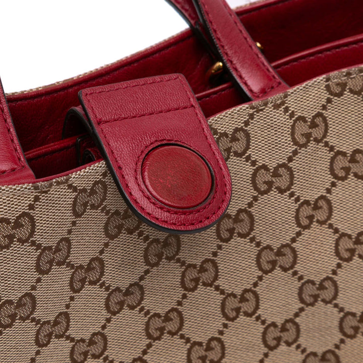 Gucci Medium GG Toile Horsebit 1955 Chain Cabas Marron – GABY PARIS Authentique
