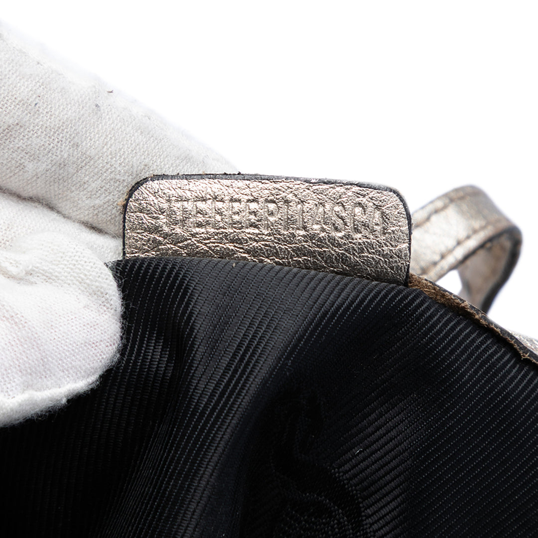 Burberry Metallic Woven Cuir Cabas