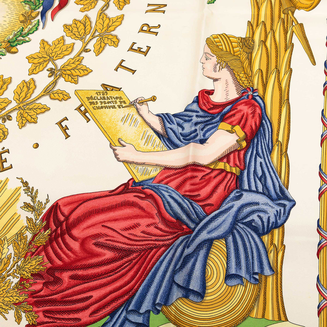 Hermès Republique Francaise Liberte Egalite Fraternite 1789 Soie Foulard 90