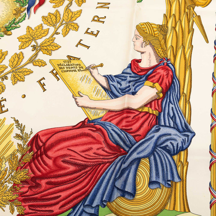 Hermès Republique Francaise Liberte Egalite Fraternite 1789 Soie Foulard 90