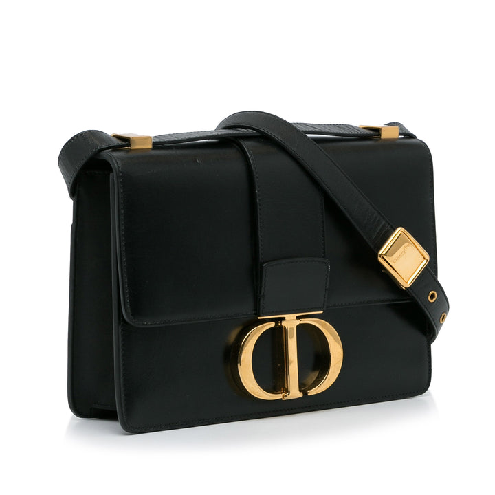 30 Montaigne Flap Bag Black - Gaby Paris