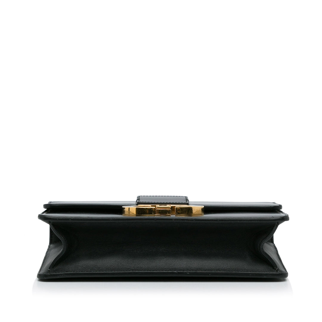 30 Montaigne Flap Bag Black - Gaby Paris