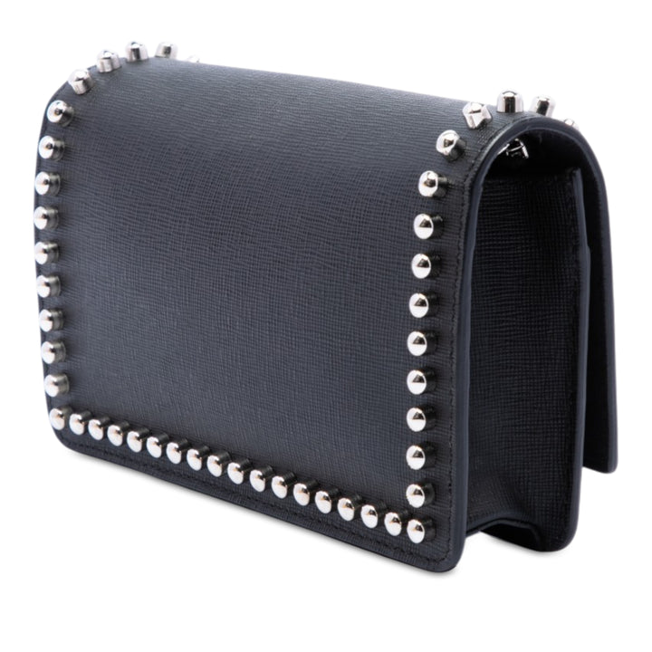Fendi Sac bandoulière clouté Karlito Wallet on Chain Noir – vue 2 – GABY PARIS