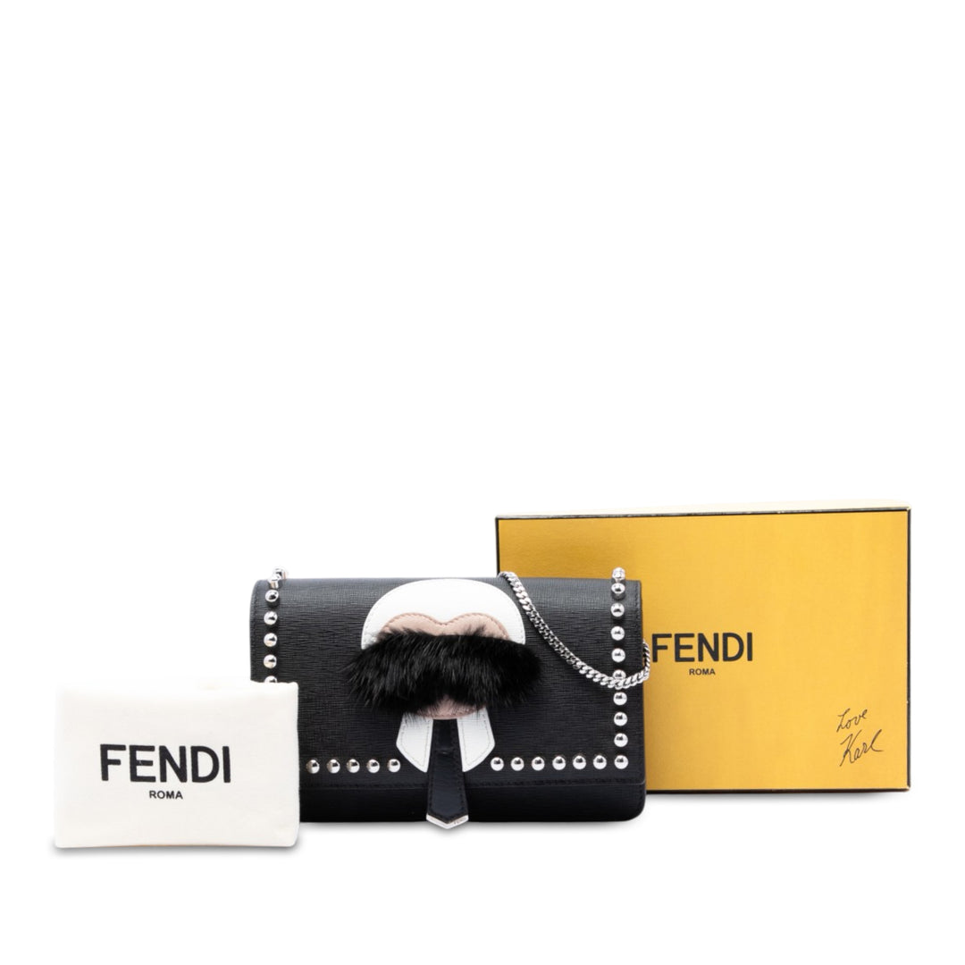 Fendi Sac bandoulière clouté Karlito Wallet on Chain Noir – vue 7 – GABY PARIS