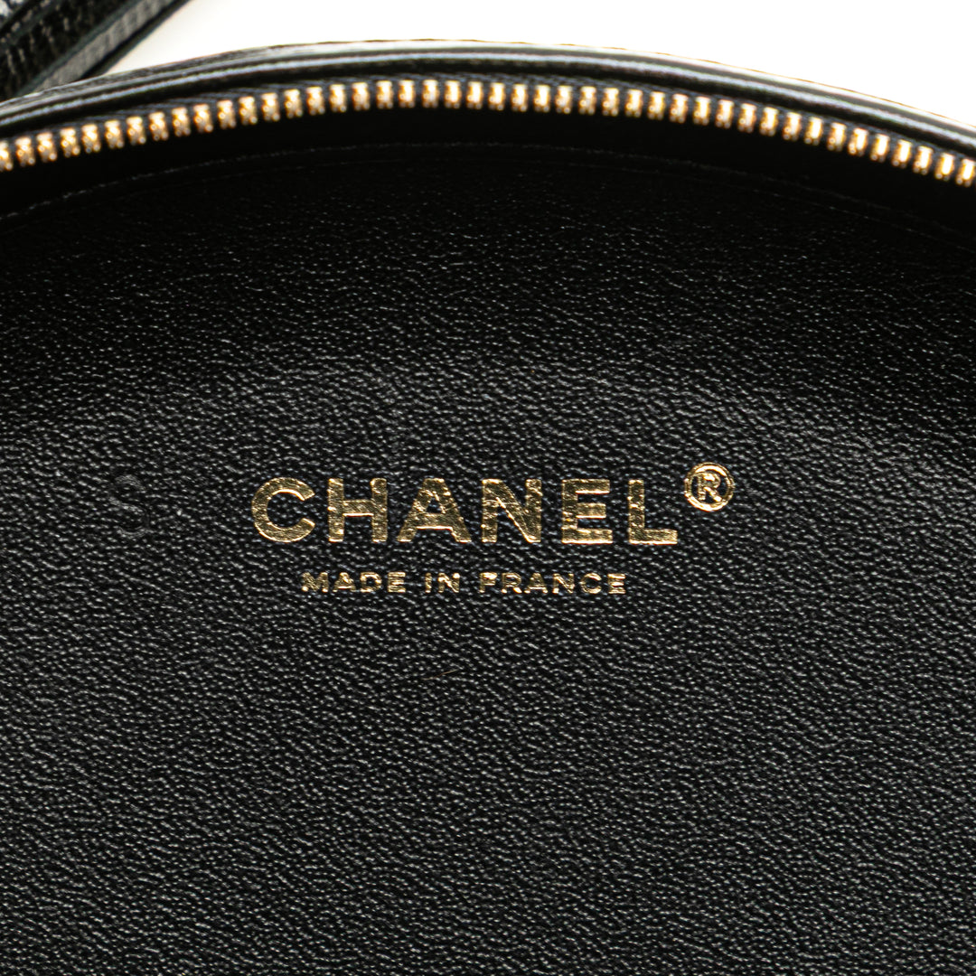 Chevron Lambskin La Pausa Evening Bag Black - Gaby Paris