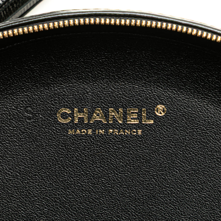 Chevron Lambskin La Pausa Evening Bag Black - Gaby Paris