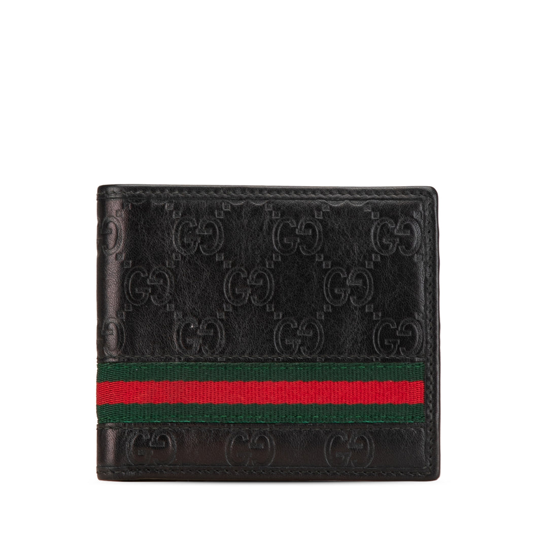 Guccissima Web Bifold Wallet Black - Gaby Paris