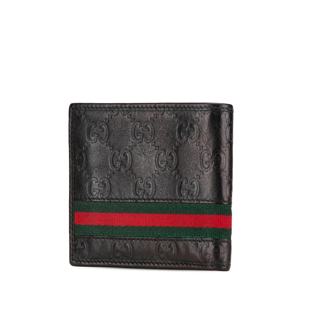 Guccissima Web Bifold Wallet Black - Gaby Paris