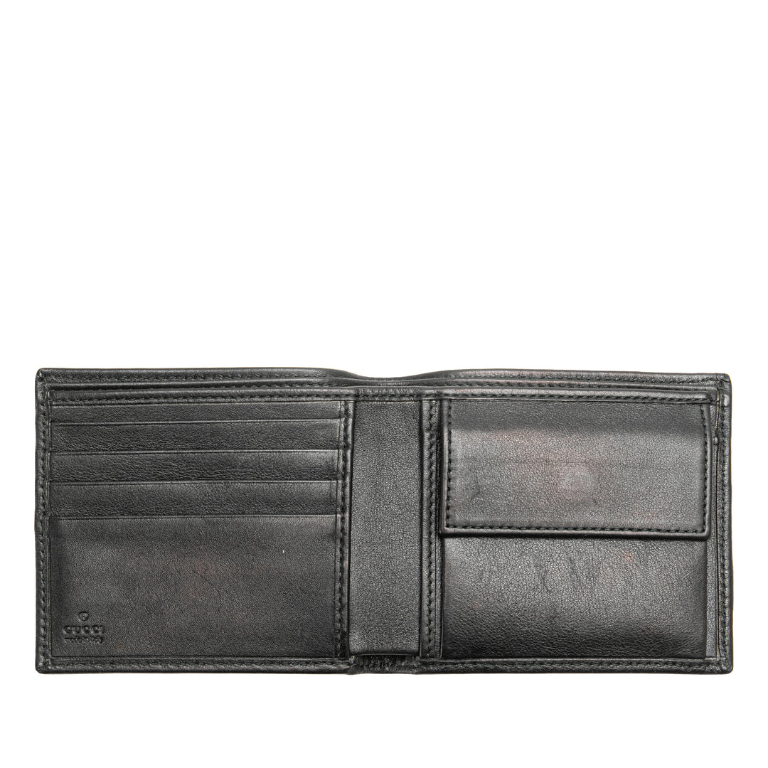 Guccissima Web Bifold Wallet Black - Gaby Paris