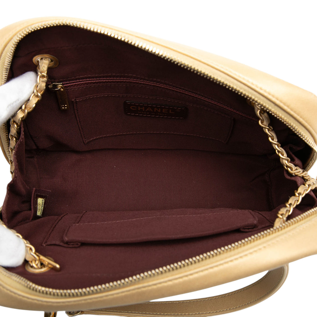 Chanel CC Chevron Cuir d’agneau Camera Sac bandoulière