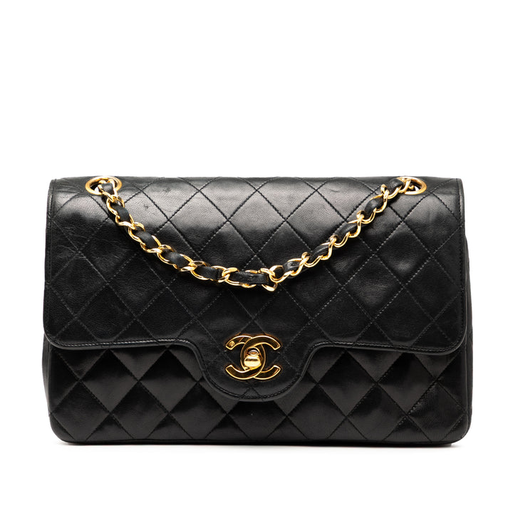 Chanel Small CC Quilted Cuir d’agneau Double rabat Noir – GABY PARIS Authentique