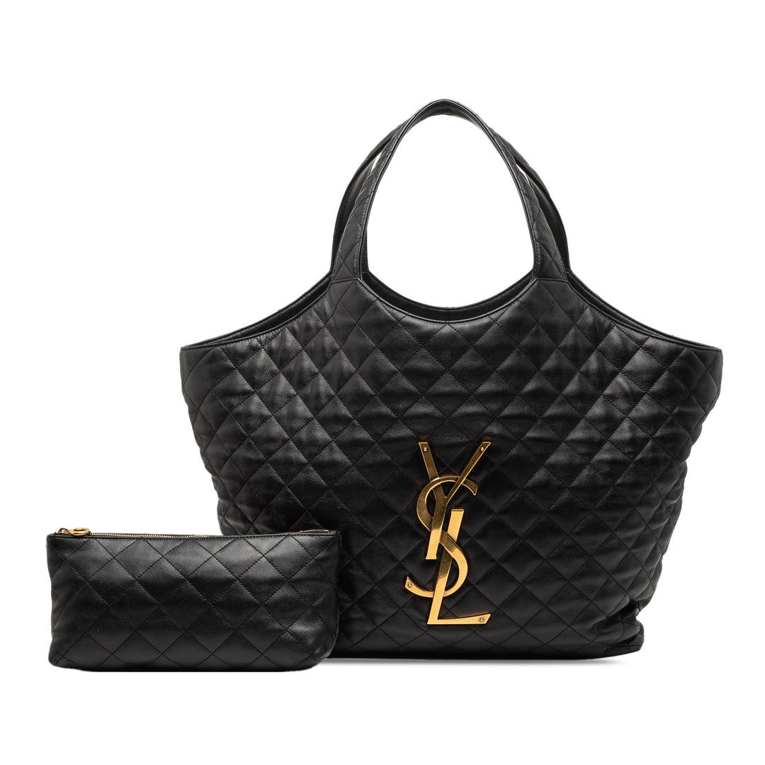 Saint Laurent Maxi Matelassé Cuir d’agneau Icare Shopping Cabas