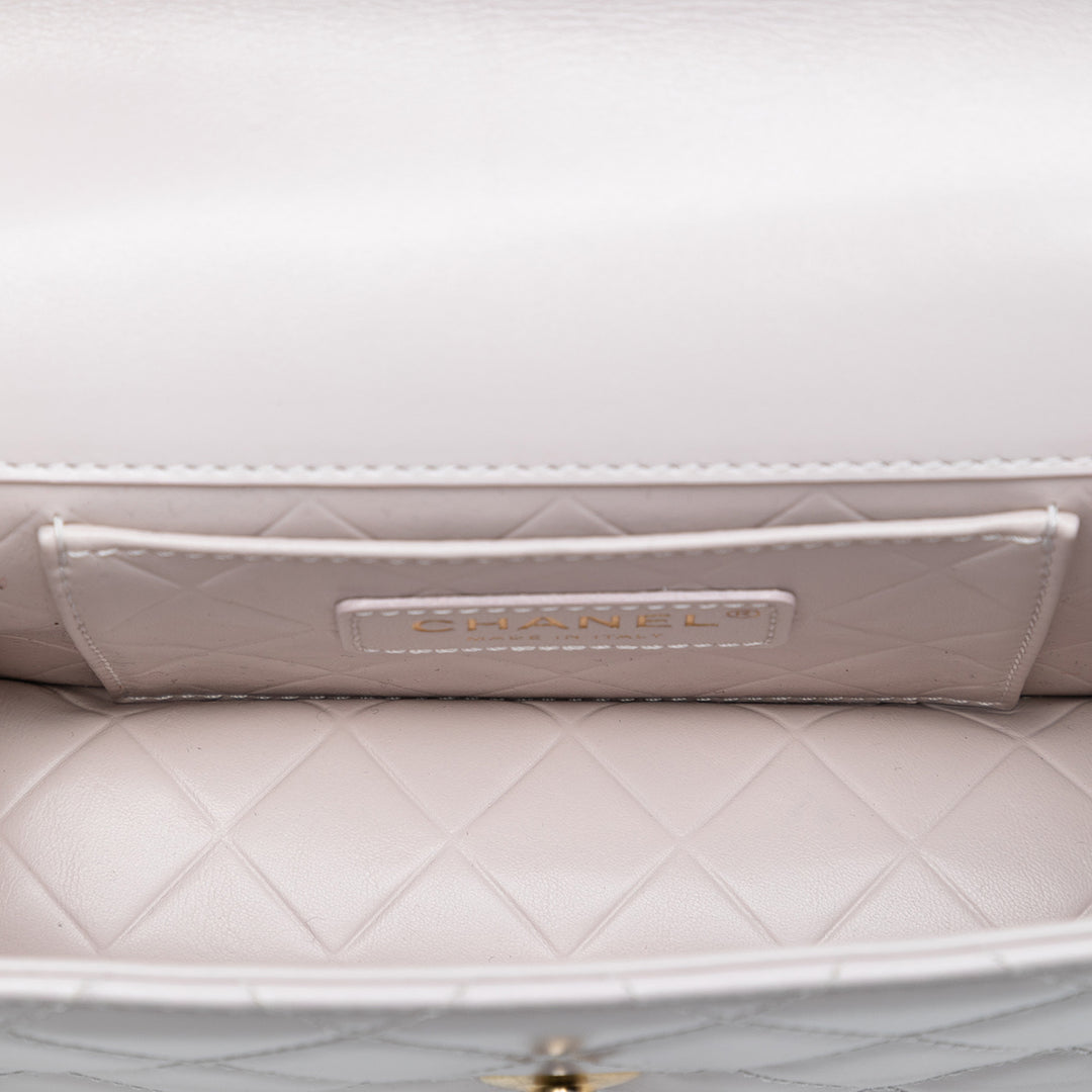 Chanel CC Matelassé Cuir de veau Simple rabat