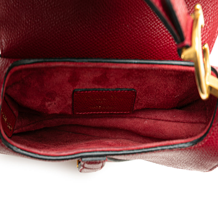 Mini Leather Saddle Red - Gaby Paris