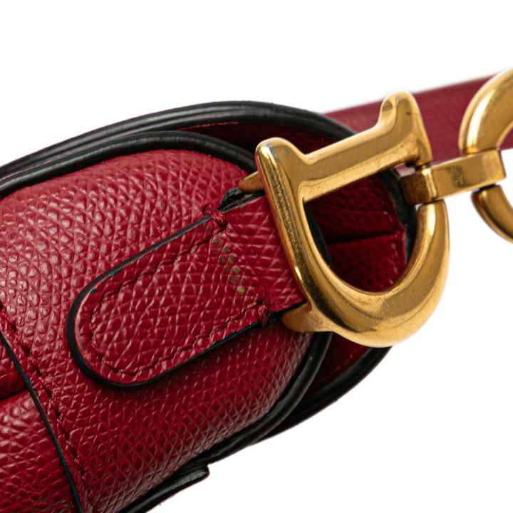 Mini Leather Saddle Red - Gaby Paris