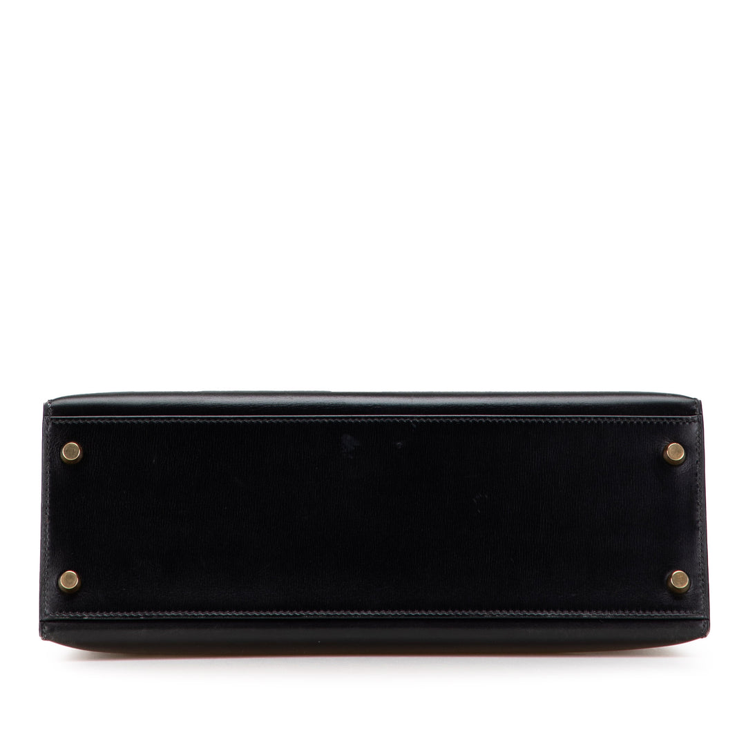 Box Calf Kelly II Sellier 32 Black - Gaby Paris