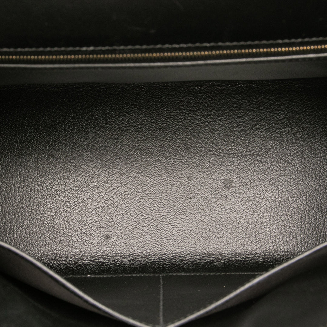 Box Calf Kelly II Sellier 32 Black - Gaby Paris