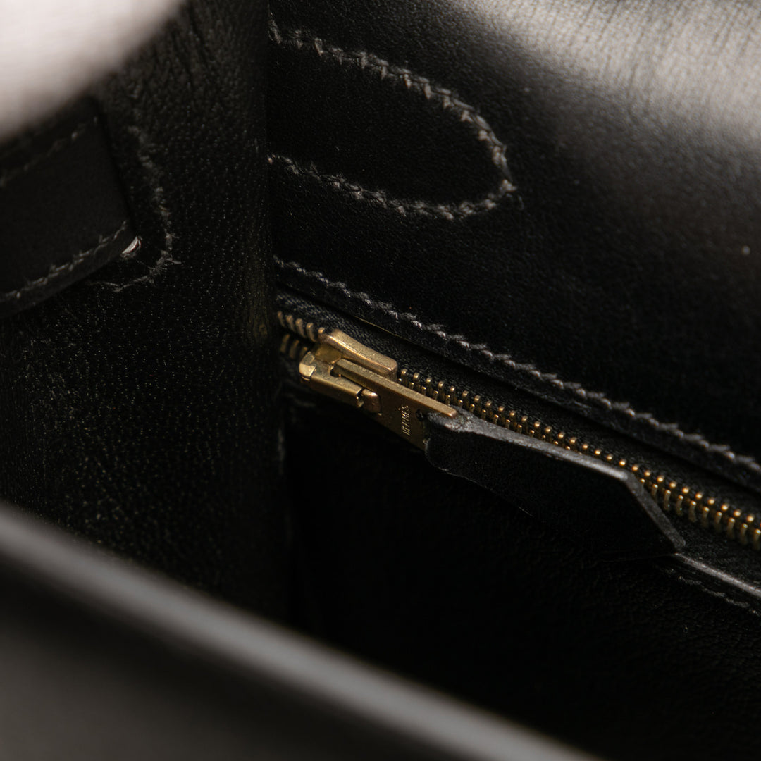 Box Calf Kelly II Sellier 32 Black - Gaby Paris