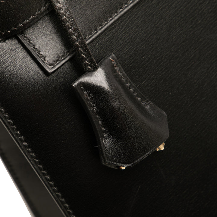 Box Calf Kelly II Sellier 32 Black - Gaby Paris