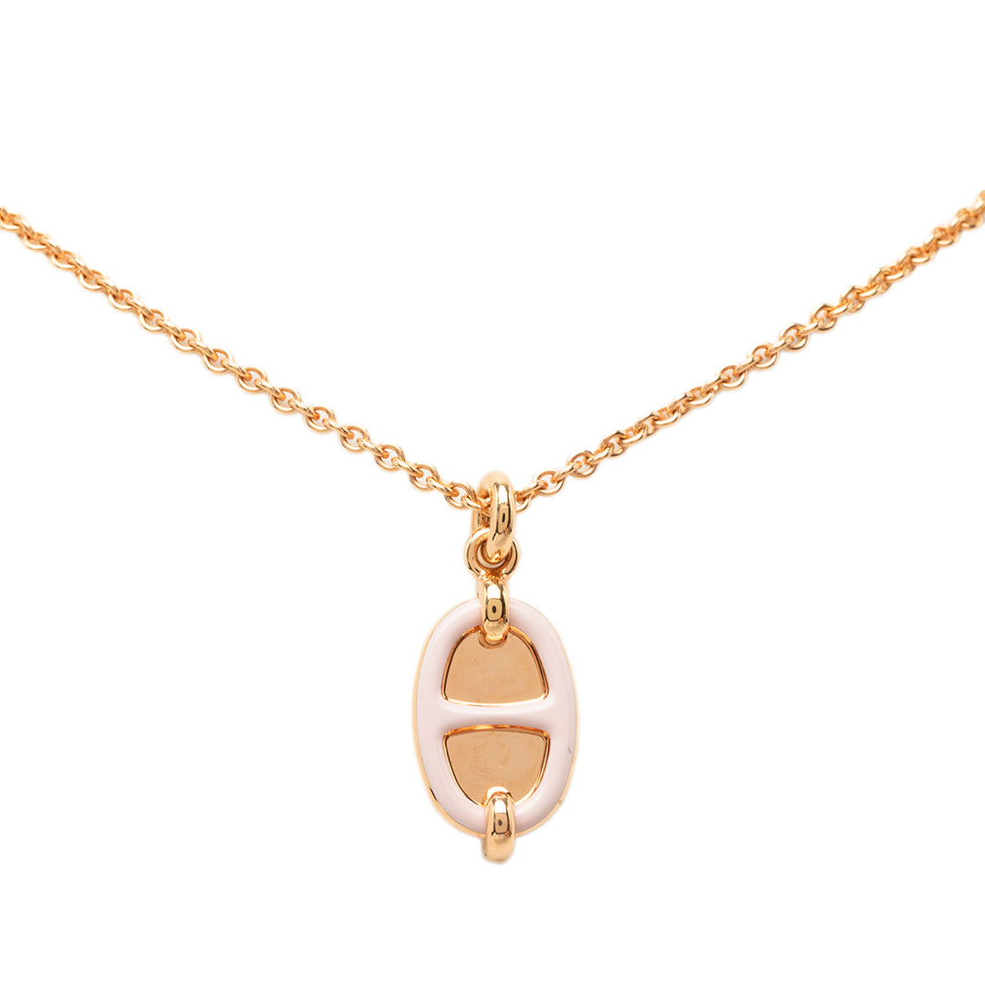 Hermès plaqué Mini Maillon Pendant Collier