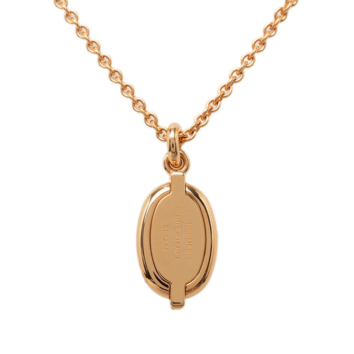 Hermès plaqué Mini Maillon Pendant Collier