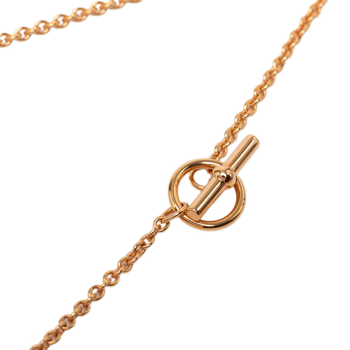 Hermès plaqué Mini Maillon Pendant Collier