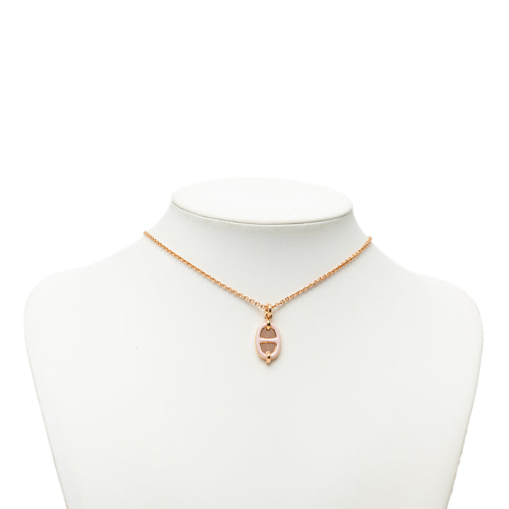Hermès plaqué Mini Maillon Pendant Collier