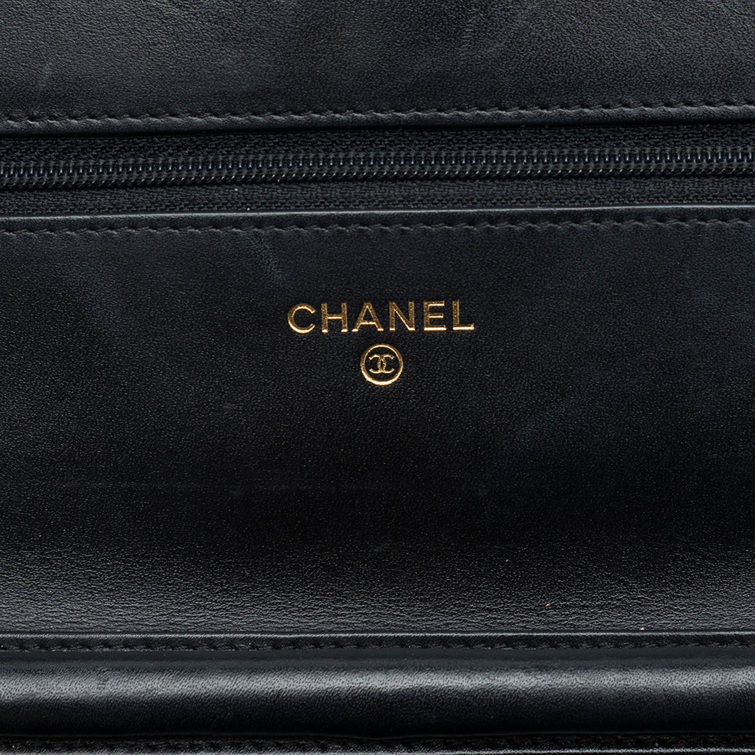 Matelassé vieilli Reissue 2.55 Wallet on Chain Cuir de veau Noir