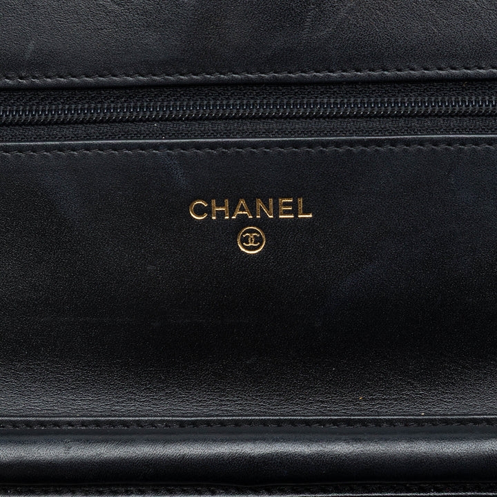 Matelassé vieilli Reissue 2.55 Wallet on Chain Cuir de veau Noir