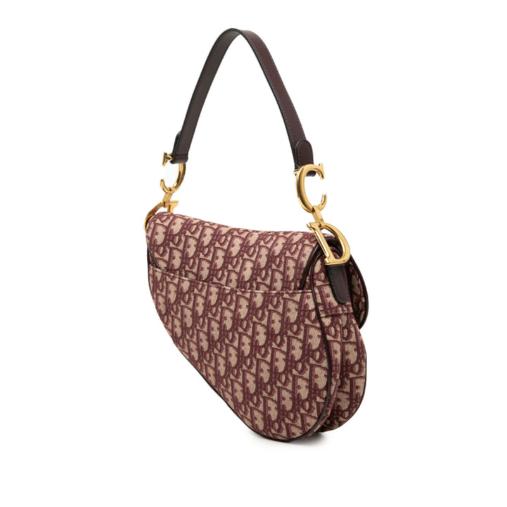 Dior Oblique Toile Saddle Sac