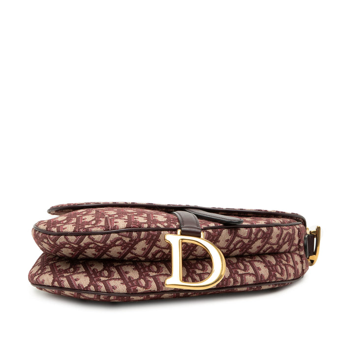 Dior Oblique Toile Saddle Sac