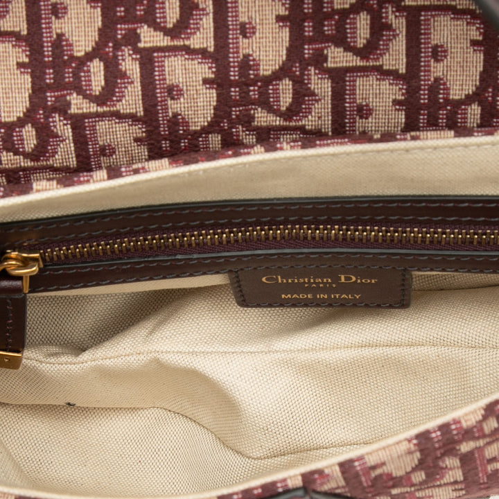 Dior Oblique Toile Saddle Sac
