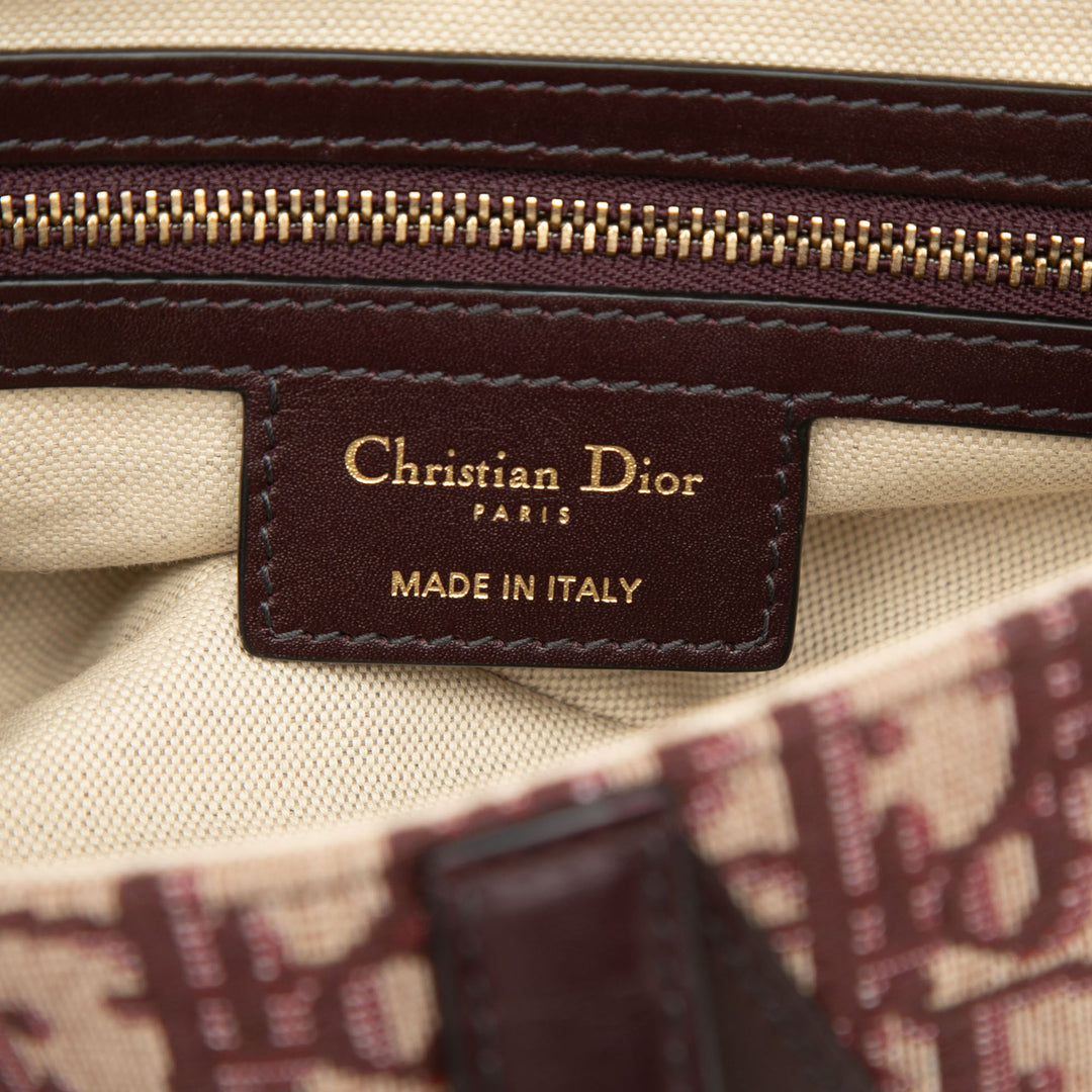 Dior Oblique Toile Saddle Sac