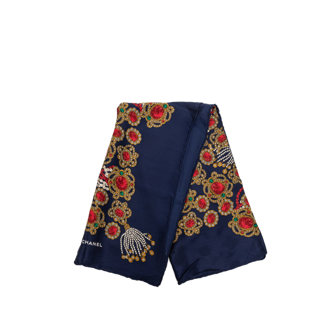 Chanel Gripoix Print Soie Foulard