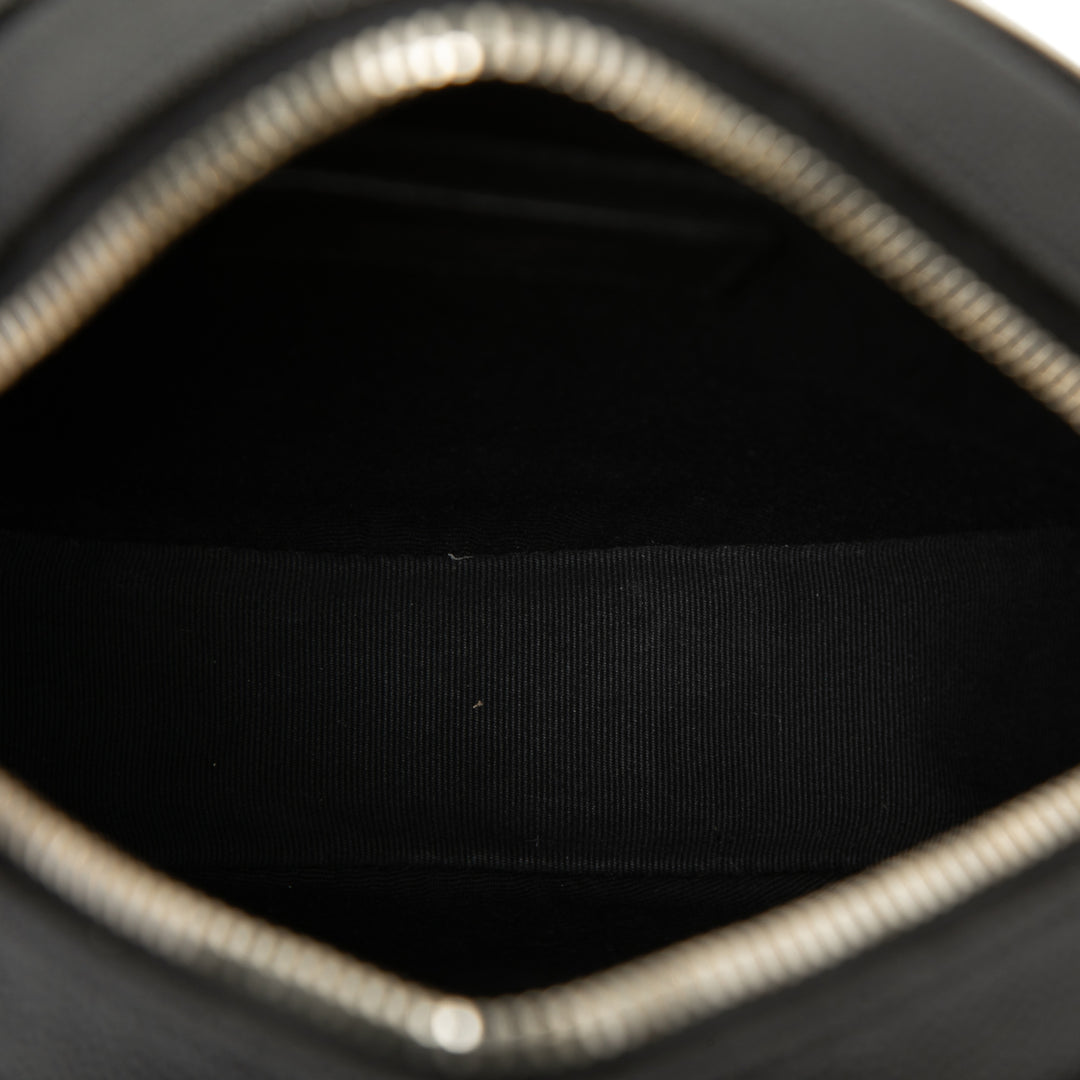 Saint Laurent Chevron Grain De Poudre Rond Vinyle Sac caméra