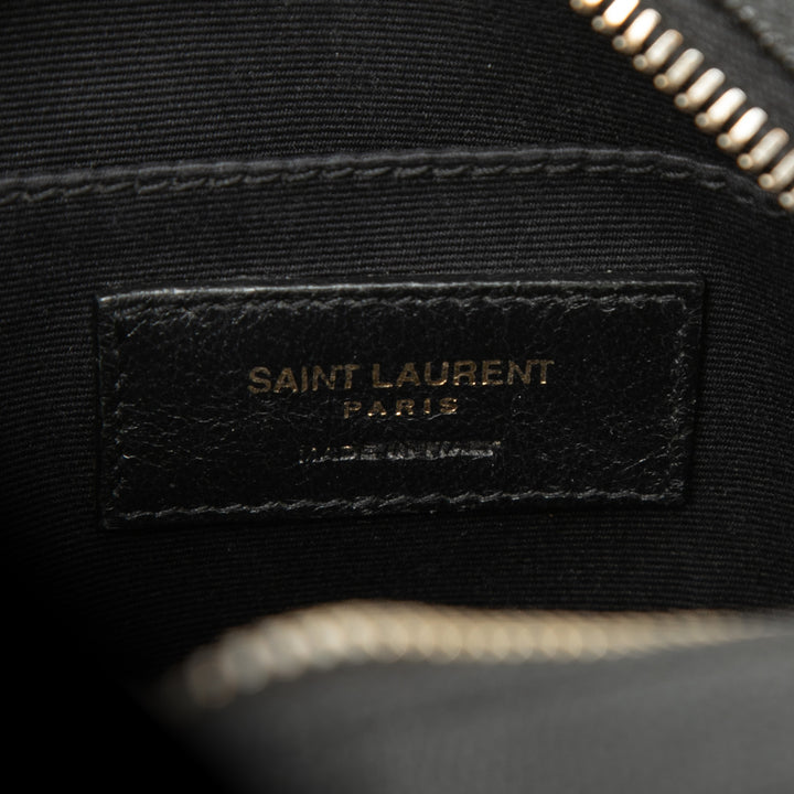 Saint Laurent Grain De Poudre Chevron Rond Vinyle Sac caméra