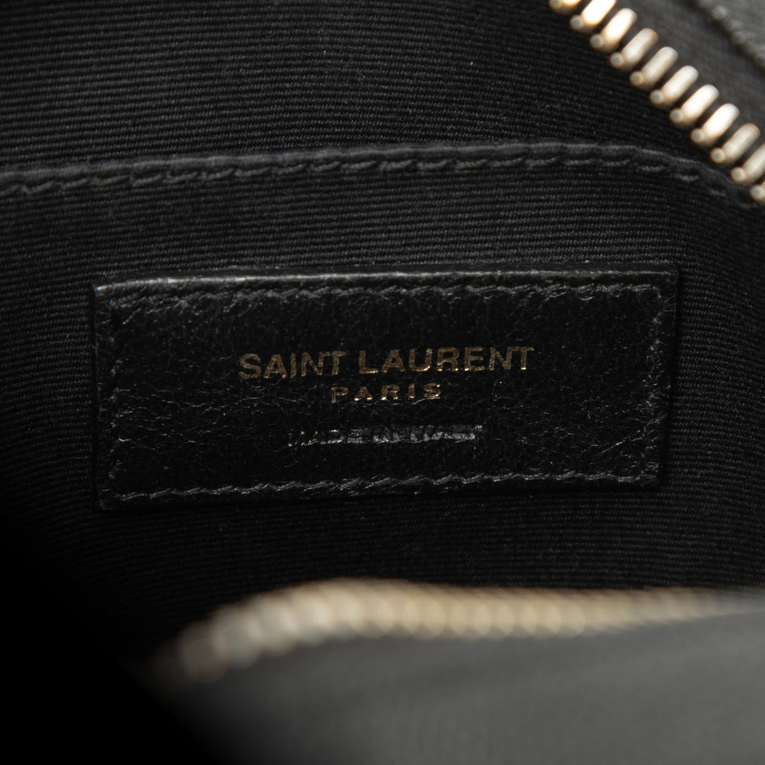Saint Laurent Chevron Grain De Poudre Rond Vinyle Sac caméra