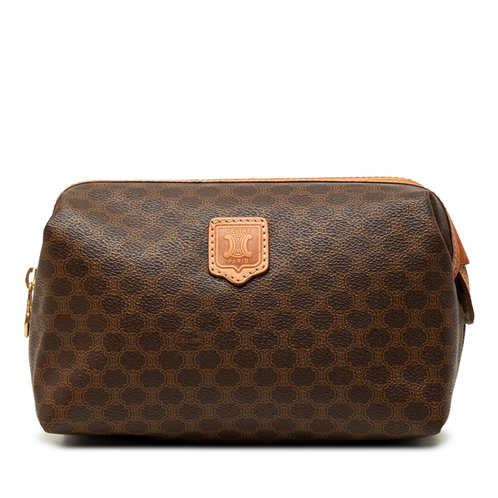 Celine Macadam Pochette Toile enduite Marron – vue principale – GABY PARIS