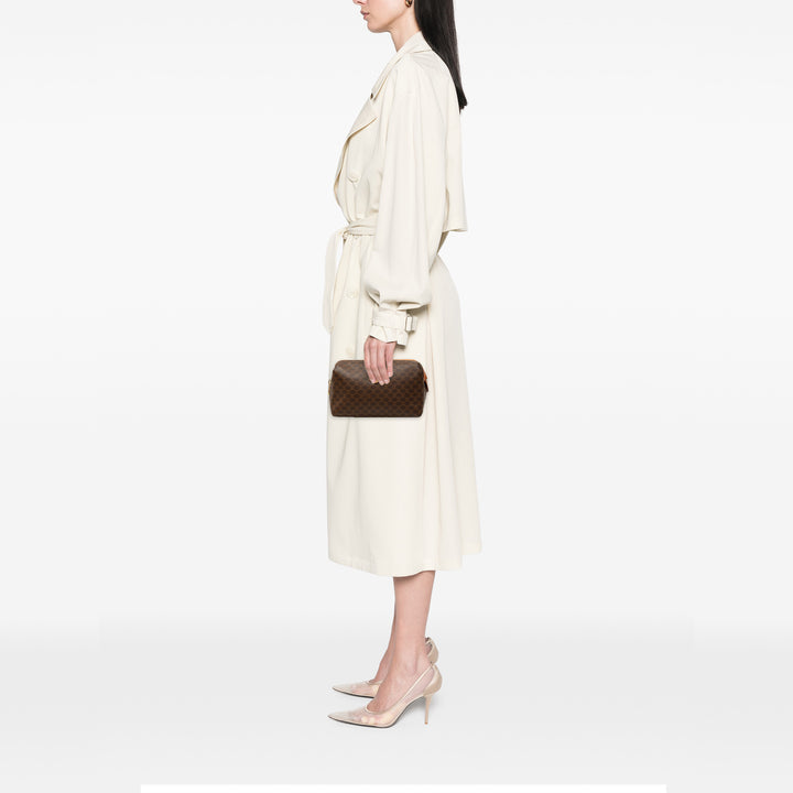 Celine Macadam Pochette Toile enduite Marron – vue 7 – GABY PARIS