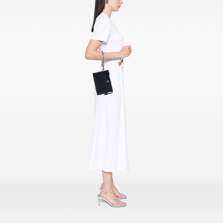 Chanel CC Matelassé Cuir d’agneau Coco Charms Chain Wristlet Pochette