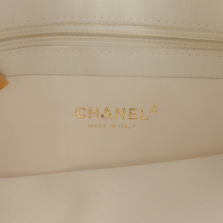 brillant Froissé Matelassé Trendy Sac rond à chaîne Hobo Grand Cuir d'agneau Blanc