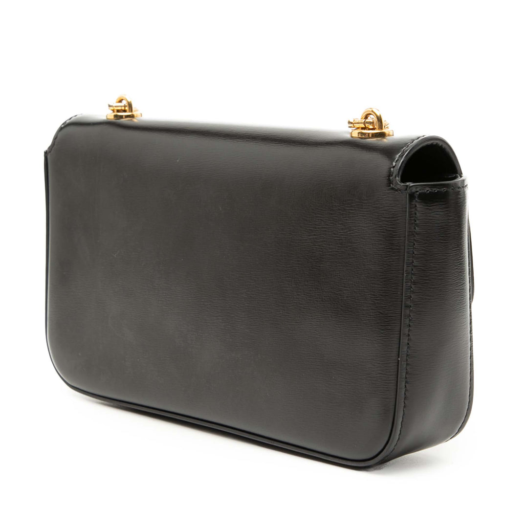 Celine brillant Cuir de veau Claude Chain Sac bandoulière