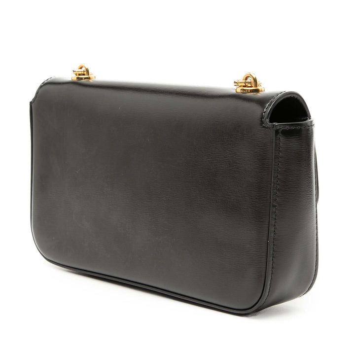 Celine brillant Cuir de veau Claude Chain Sac bandoulière