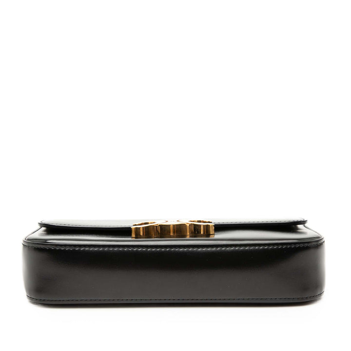 Celine brillant Cuir de veau Claude Chain Sac bandoulière