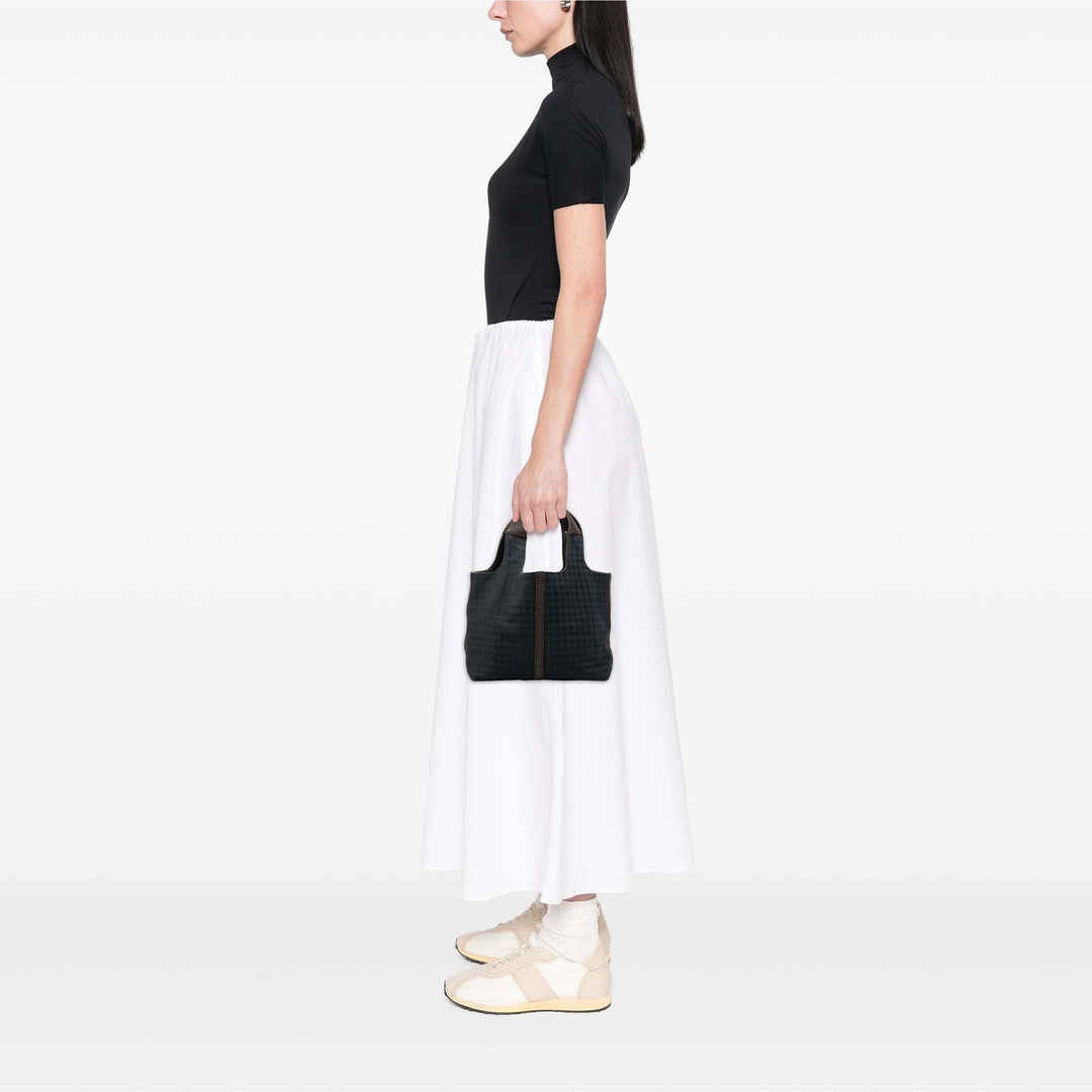 Intrecciato Cabas Bleu